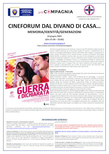 CINEFORUM DAL DIVANO DI CASA… MEMORIA/ IDENTITÀ /GENERAZIONI